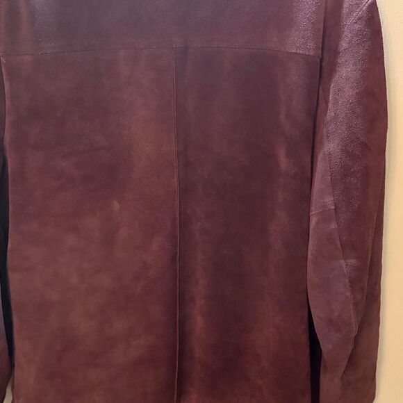Vtg. Silton CA cognac brown suede jacket sherpa lined. Western ranchwear. 42. - Picture 6 of 8